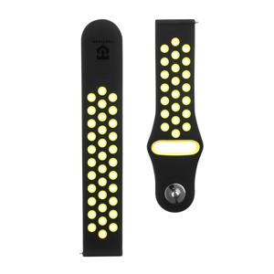 Tactical 195 Double Silicone Band 20mm Black/Yellow