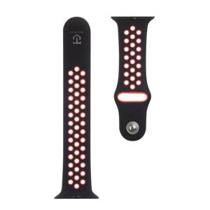 Tactical 163 Double Silicone Band for Apple iWatch 1/2/3/4/5/6/7/8/SE 42/44/45mm Black/Red