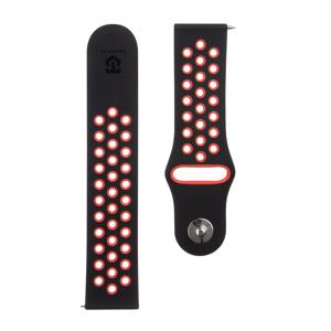 Tactical 711 Double Silicone Band 22mm Black/Red