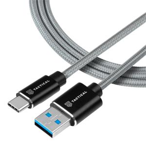 Tactical Fast Rope Aramid Cable USB-A/USB-C  0.3m Grey