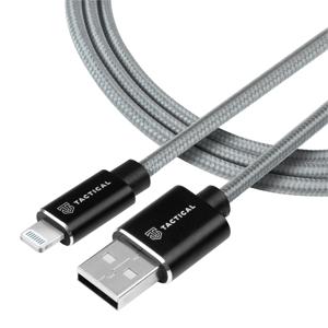 Tactical Fast Rope Kevlar Cable USB-A/Lightning MFi 0.3m Grey