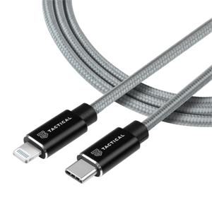 Tactical Fast Rope Aramid Cable USB-C/Lightning MFi 1m Grey