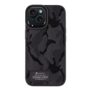 Tactical Camo Troop Cover for Apple iPhone 15 Black