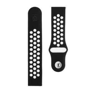 Tactical 840 Double Silicone Band 22mm Black/White